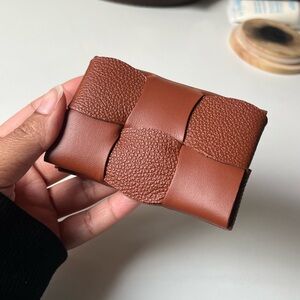TWO polène handmade cardholder